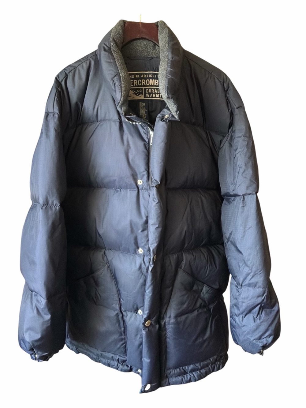 Y2k Abercrombie Durable Warmth Navy Blue Down Jacket Mens Medium